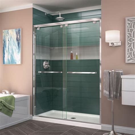 DreamLine Encore 50 In To 54 In X 76 In Semi Frameless Bypass Shower