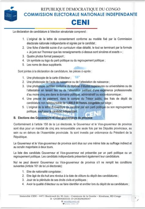 Processus Lectoral La Ceni Convoque L Lectorat Pour Les Lections