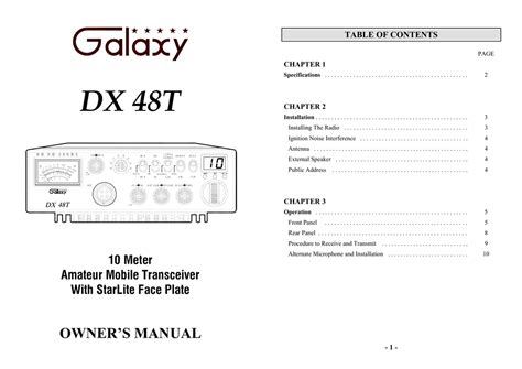 Dx T Manual Galaxy Radios Manualzz