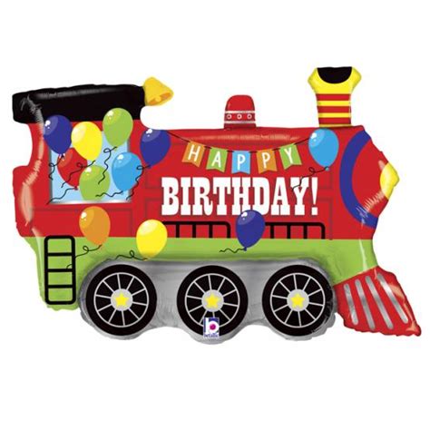 Karaloon Shop Folienballon Happy Birthday Eisenbahn Birthday Train