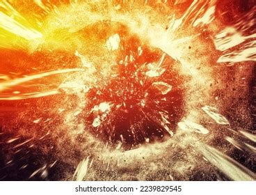 Abstract Background Explosion Flying Debris Stock Illustration ...