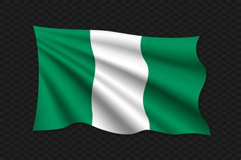 Premium Vector 3d Waving Flag Of Nigeria Vector Illustration