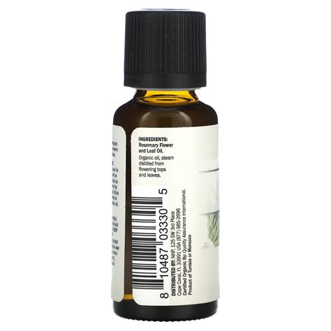 Dr Mercola Organic Essential Oil Rosemary 1 Fl Oz 30 Ml