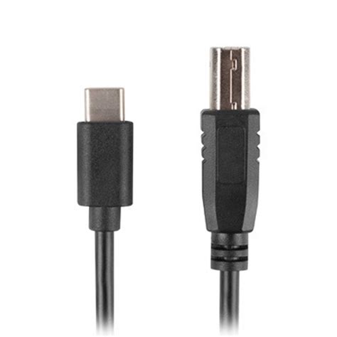 Lanberg USB Cable USB C 2 0 Male To USB B 2 0 Male Ferrite 3 M Black CA