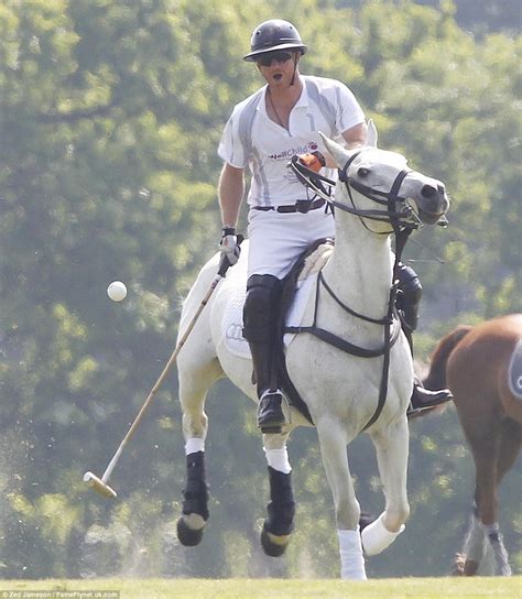 Prince Harry Plays Polo At Cowarth Park Polo Club Daily Mail Online