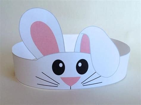 Bunny Paper Crown Printable Couronnes De Papier Craft Et Bricolage