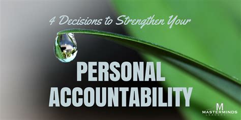 Strengthen your Personal Accountability | MasterMinds Leadership