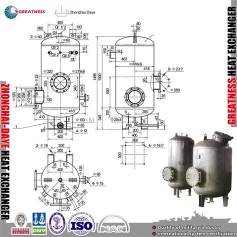 Fabericated ASME Approved Air Pressure Vessel Used For Air Compressor