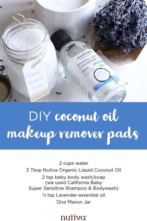 DIY Coconut Oil Makeup Remover Pads