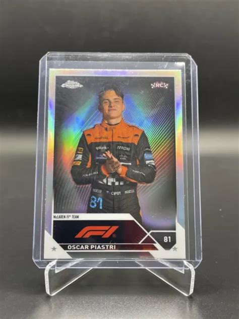 Oscar Piastri Topps Chrome Formule R Fracteur Portrait Recrue