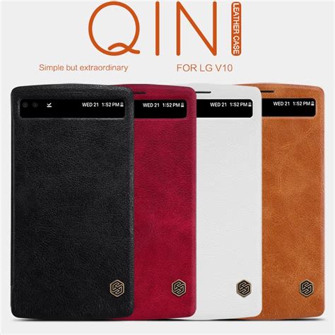 Original Nillkin Qin Series Cell Phone Leather Cases for LG V10 Luxury ...