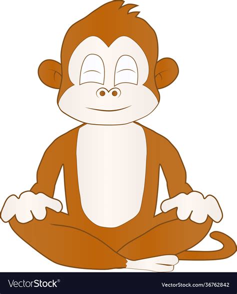 Cartoon A Brooding Monkey Royalty Free Vector Image