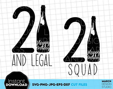 21 Years Old Svg Happy 21st Svg Legal 21st Shirt Svg Cheers To 21 Svg