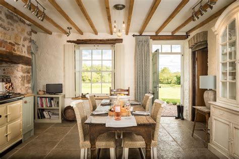 Open Rustic Kitchen And Dining Eirianfa In Denbighshire North Wales