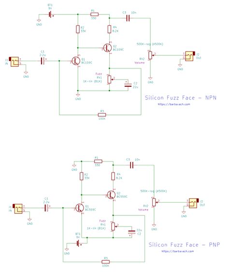 Silicon Fuzz Face Pnp Version Barbarach Bc