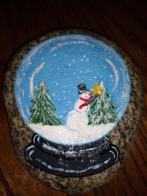 Pin By Tonya Ford On Rock Painting Christmas Snow Globes Christmas