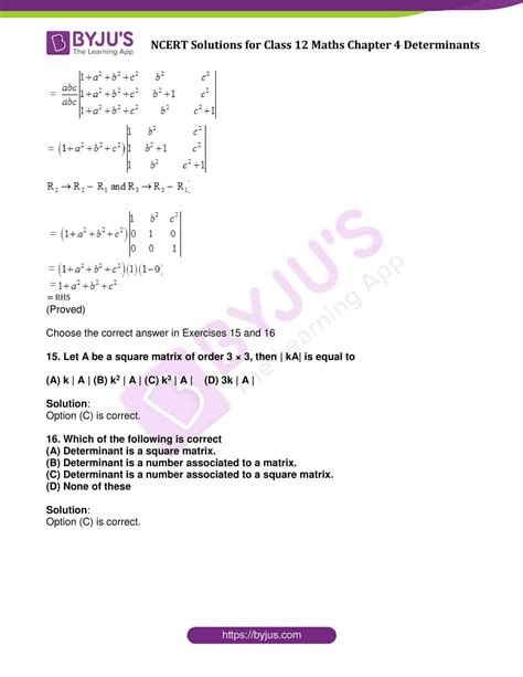 Ncert Solutions For Class 12 Maths Exercise 4 2 Chapter 4 Determinants