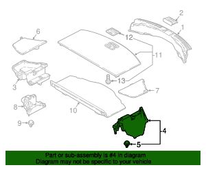 2016 2019 Mazda CX 9 Storage Pocket Driver S Side LH TK48 68 8F0B