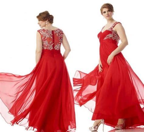 Red Formal Dress Plus Size Pluslook Eu Collection