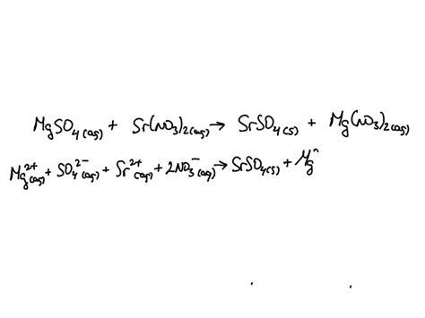 SOLVED: What is the net ionic equation of the reaction of MgSO4 with BaCl2? Express your answer ...