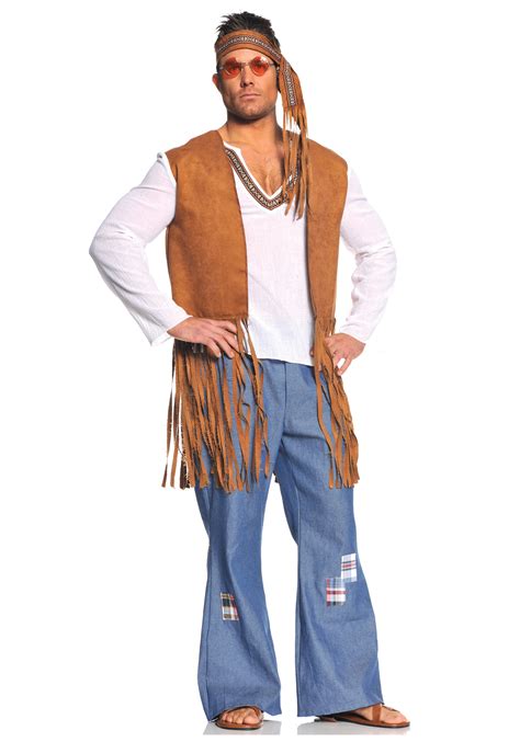 Adult Plus Size Right On Hippie Costume