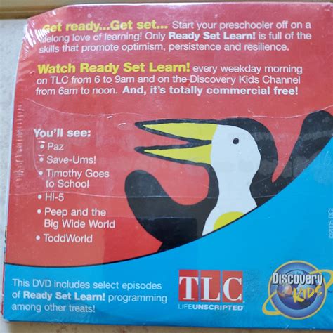 READY SET LEARN ! READY SET WATCH ! DVD, NEW, PAZ, SAVE-UMS ! TODDWORLD