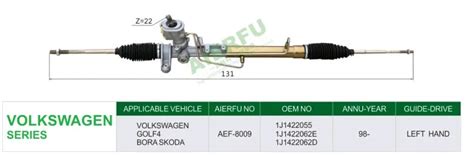 High Quality Power Steering Rack For A3 1j1422061 1j1422062d Buy