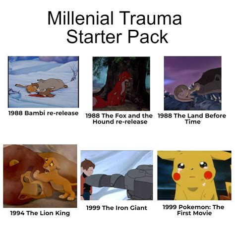 Millenial Trauma Starter Pack Rmillennials