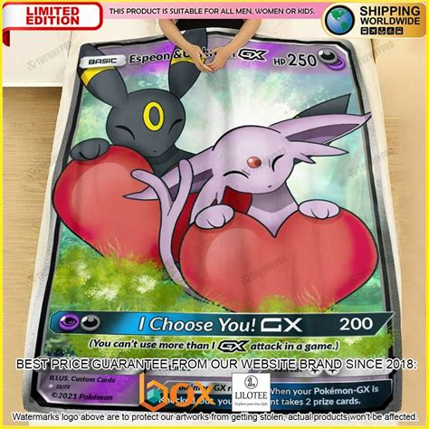 HOT Espeon Umbreon I Choose You Luxury Blanket Express Your Unique