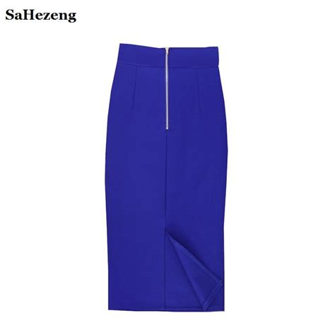 2018 Spring Summer Sexy Chic Pencil Skirts High Waist Bodycon Skirt Mid