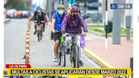 MTC posterga el inicio de aplicación de multas a ciclistas Canal N