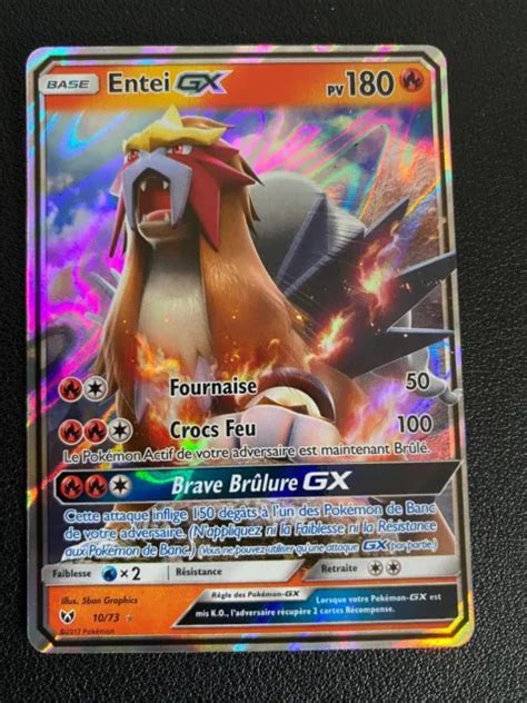 Carte Pok Mon Entei Gx Soleil Et Lune L Gendes Brillantes Sl