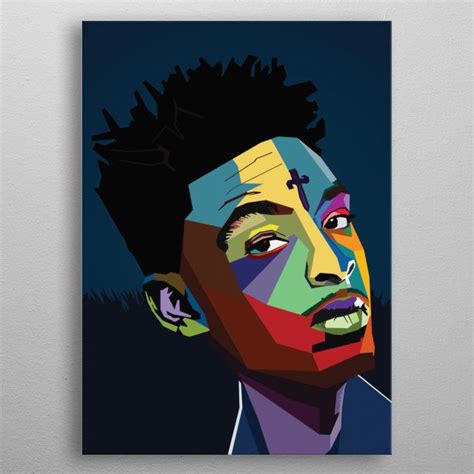 21 Savage Rapper Poster By Nguyen Dinh Long Displate 21 Savage