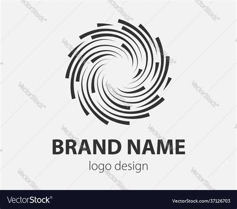 Swirl Logo Design Element Logotype Company Vector Image