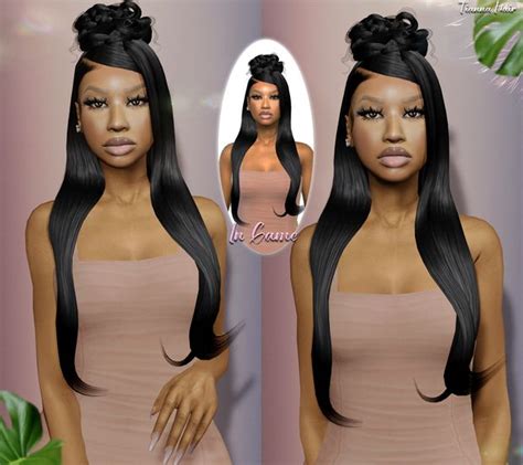 Tianna Hair Xxblacksims In 2024 Sims 4 Black Hair Sims 4 Curly