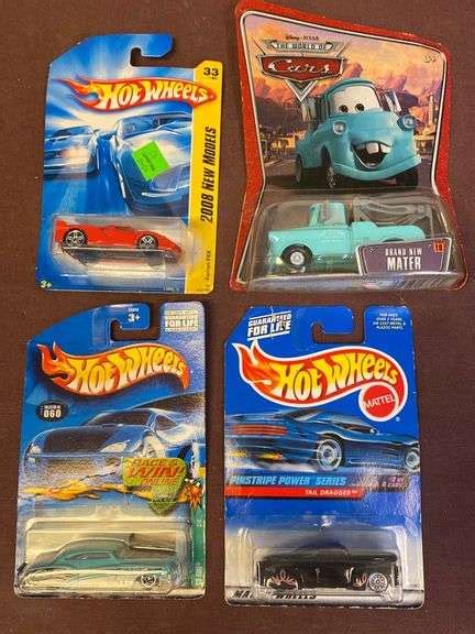 3 Hot Wheels Cars Nos And A Brand New Mater From “cars” Lil Dusty Online Auctions All