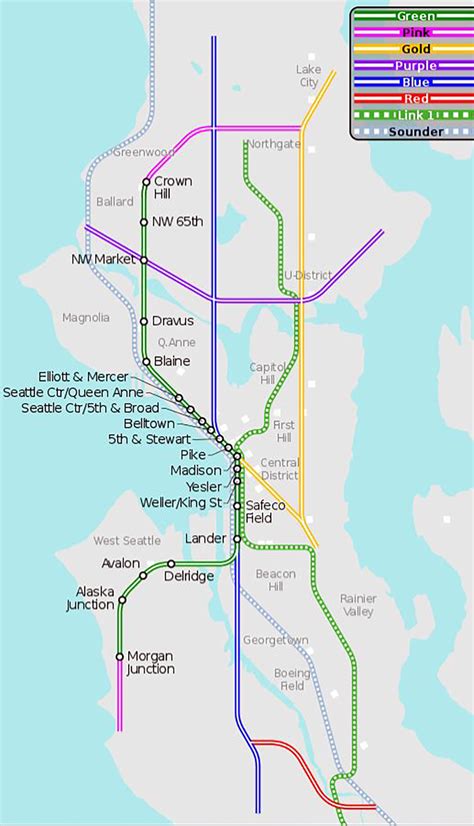 Seattle Monorail Route Map Leann Myrilla