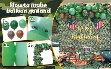 Amazon Keleno 133 Army Birthday Party Decorations Military Camo