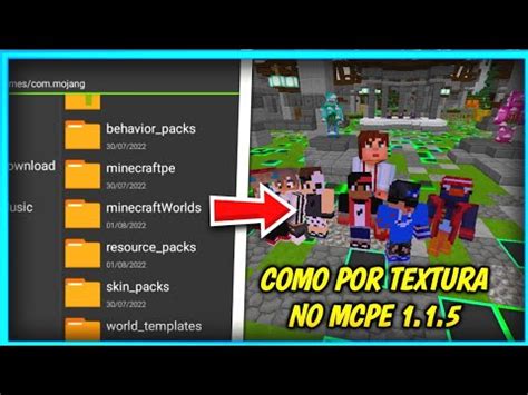 COMO INSTALAR E COLOCAR TEXTURA NO MINECRAFT PE FÁCIL E RÁPIDO MCPE 1