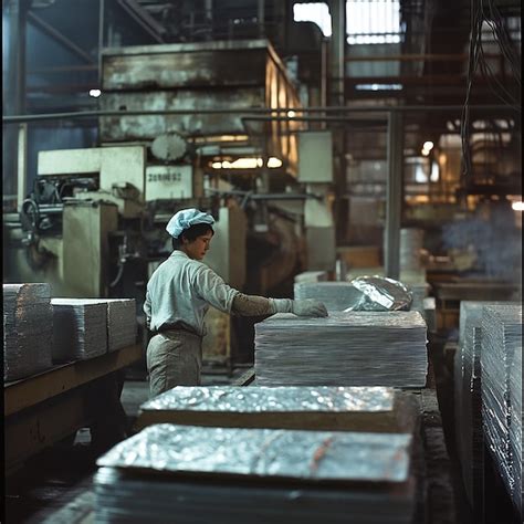 Factory Worker Handling Raw Materials in Manufacturing Process ...