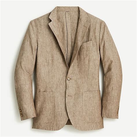 J Crew Ludlow Slim Fit Unstructured Linen Suit Jacket