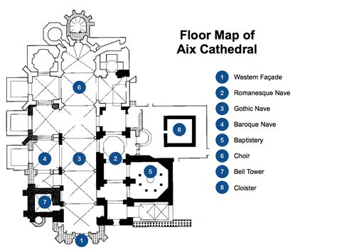 Floorplan of Aix Cathedral - French Moments