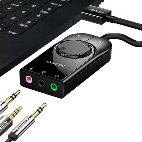 Ugreen Tarjeta De Sonido Usb Audio Externa Con Control 7 1 Meses Sin