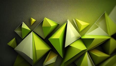 Premium AI Image | LimeGreen abstract geometric wallpaper