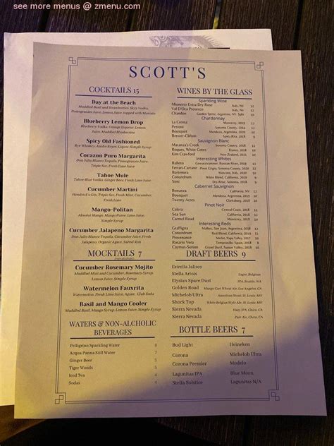 Online Menu of Scott's Seafood San Jose Restaurant, San Jose ...