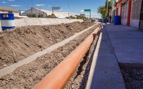 Pavimentaci N De Calles De Meoqui Avanza Con Colado De Concreto