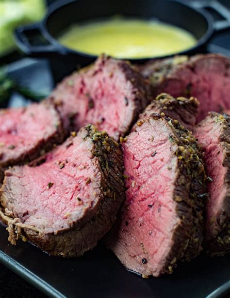 Herb Crusted Beef Tenderloin Roast With Bearnaise Sauce Linger