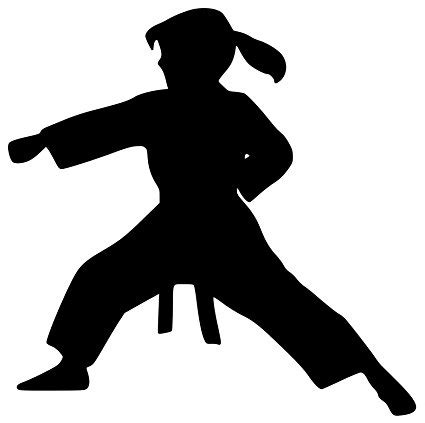 Karate Girl Silhouette at GetDrawings | Free download