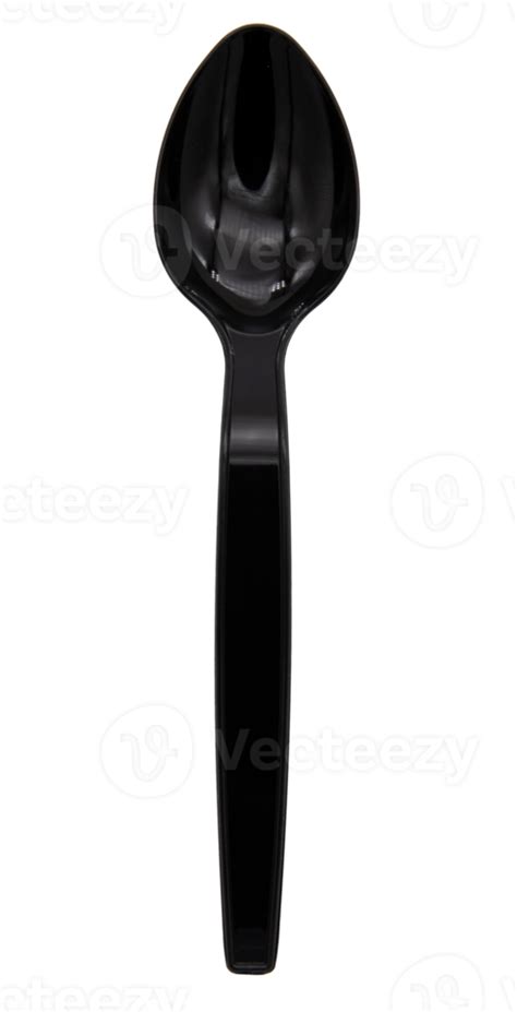 Black Plastic Spoon