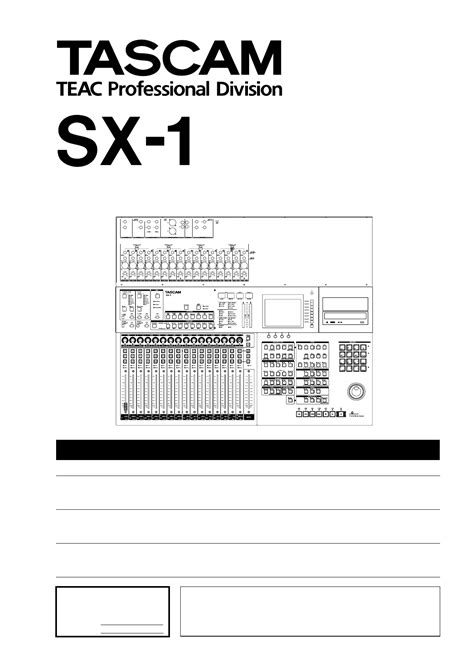 User manual Tascam SX-1 (English - 213 pages)